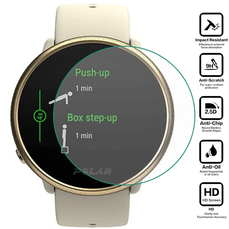 

Tempered Glass Clear Protective Film Guard For Polar Ignite 2 Watch Ignite2 Sport Smartwatch Screen Protector Cover Protection