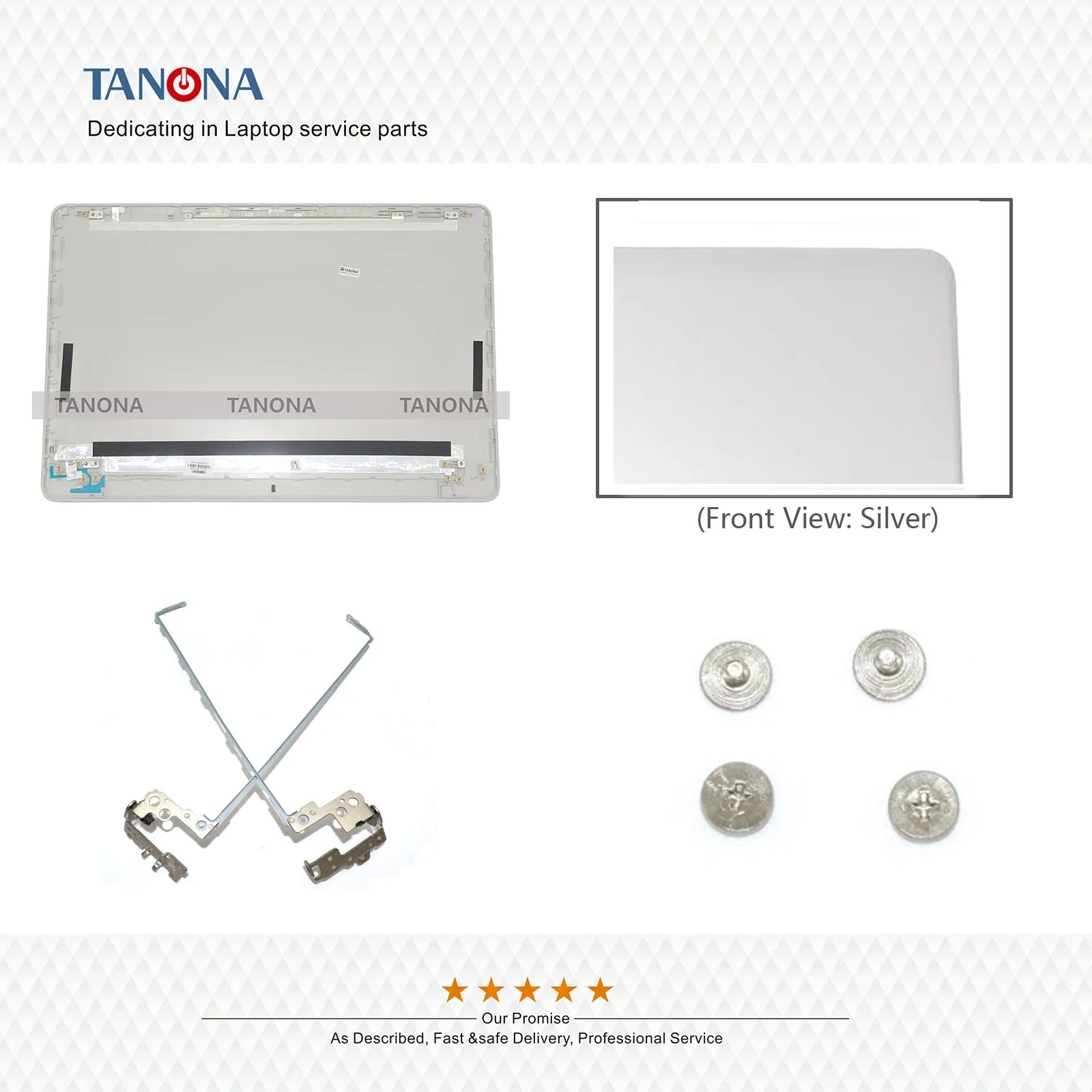L03439-001 925297-001 для hp 15-BS 250 G6 255 G6 256 G6 258 G6 Топ чехол ЖК-Дисплей задняя крышка серебро+ петля+ винты