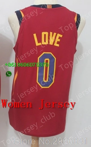 for Women Качество А+++ Для женщин Взрослый#23 Леброн Джеймс 0 Кевин Love Jersey Кливленде - Цвет: for Women