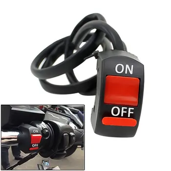 

22mm 7/8" Universal Motorcycle Handlebar Flameout Switch ON OFF Button for Moto Motor ATV Bike DC12V/10A Black Motorcycle Switch