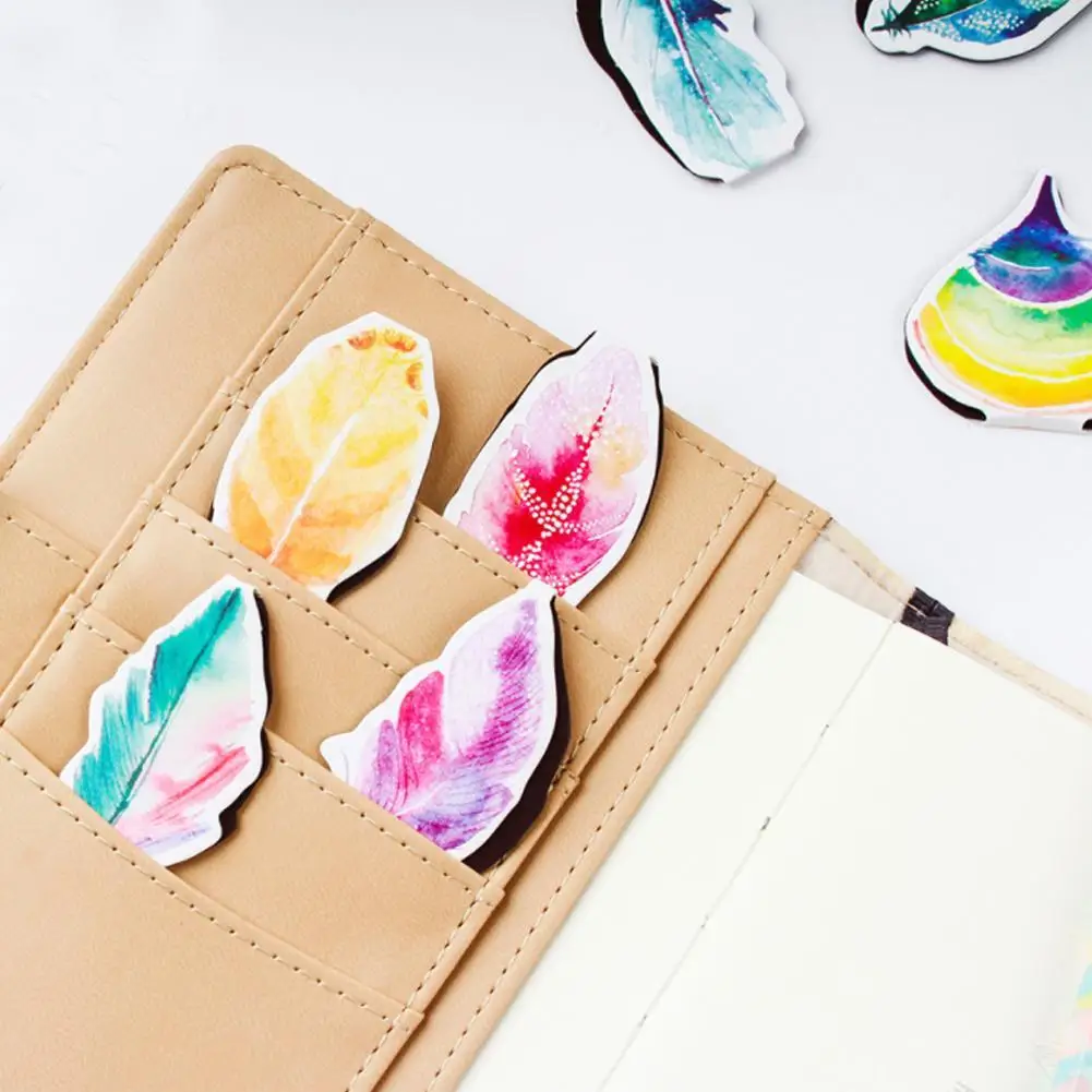 4 шт./упак. перо магнитные закладки для книги цветные скрепки бумаги Школа