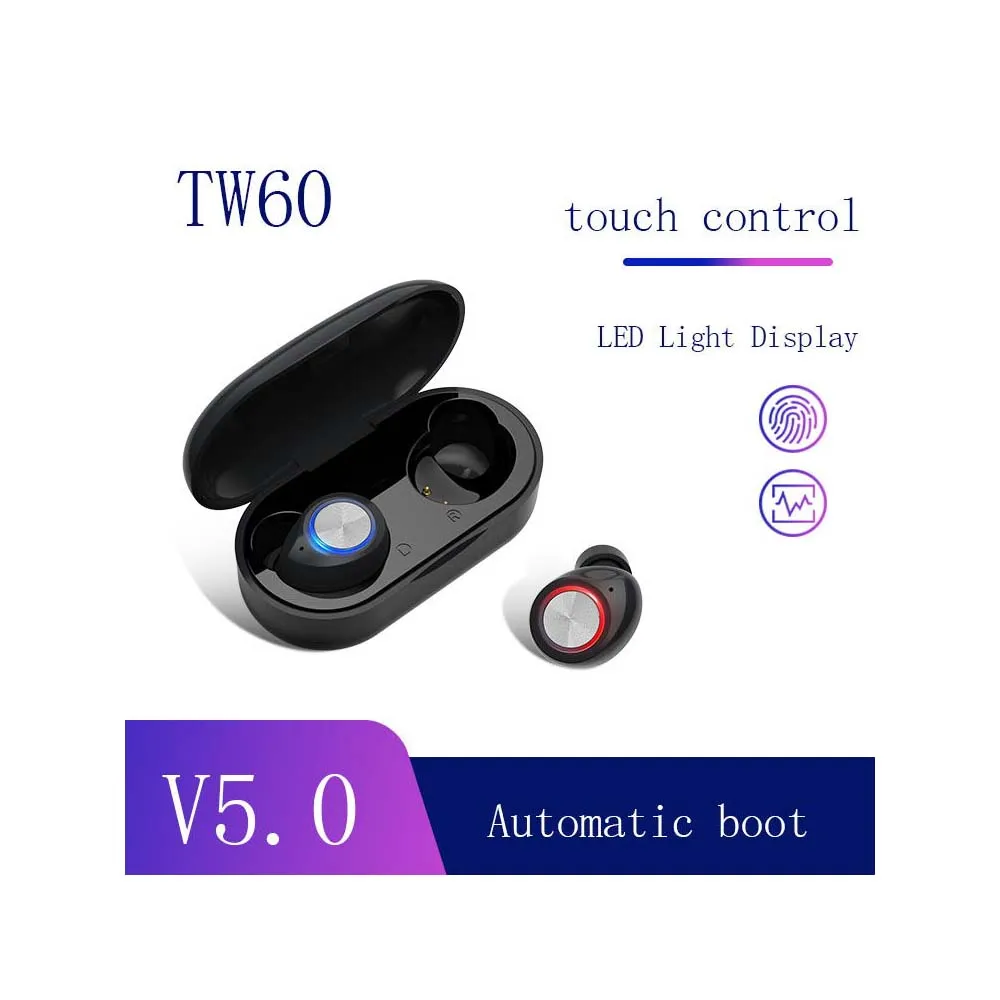 

tebe TWS Wireless Earphone Bluetooth 5.0 Touch Control Headphones Earbuds with Microphones Noise reduction HiFi Stereo Headset