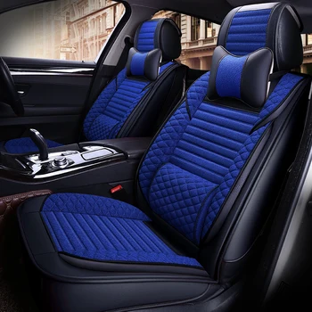

Full Coverage PU Leather car seat cover flax fiber auto seats covers for Volvo cars s60 v40 v60 s80 s90 v90 xc70 xc40 xc60 xc90