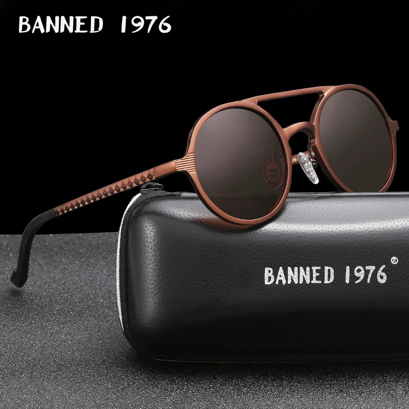 

2020 New Aluminum magnesium Frame Sunglasses HD Polarized Women Retro Round Brand Designer Men Quality Sun glasses oculos de sol