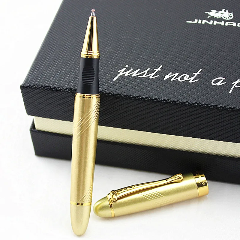 JINHAO X450 Роскошная металлическая шариковая ручка 0 5 мм Золотой зажим офисные