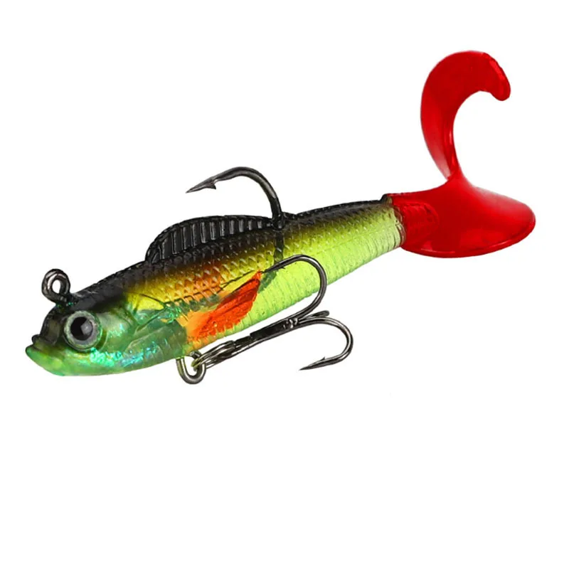 1 Pcs Lead Head Silicone Soft Lure Fishing Jig Wobbler Swimbait 9.5cm 9.5g Isca Artificial Bait Carp Bass Fish Pesca Tackle