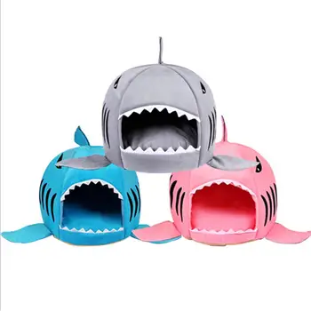 

Soft Dog House Cat Bed Warm Shark House Tent High Quality Small Cat Bed Puppy Bed Removable House for Indoor Cat Dog House