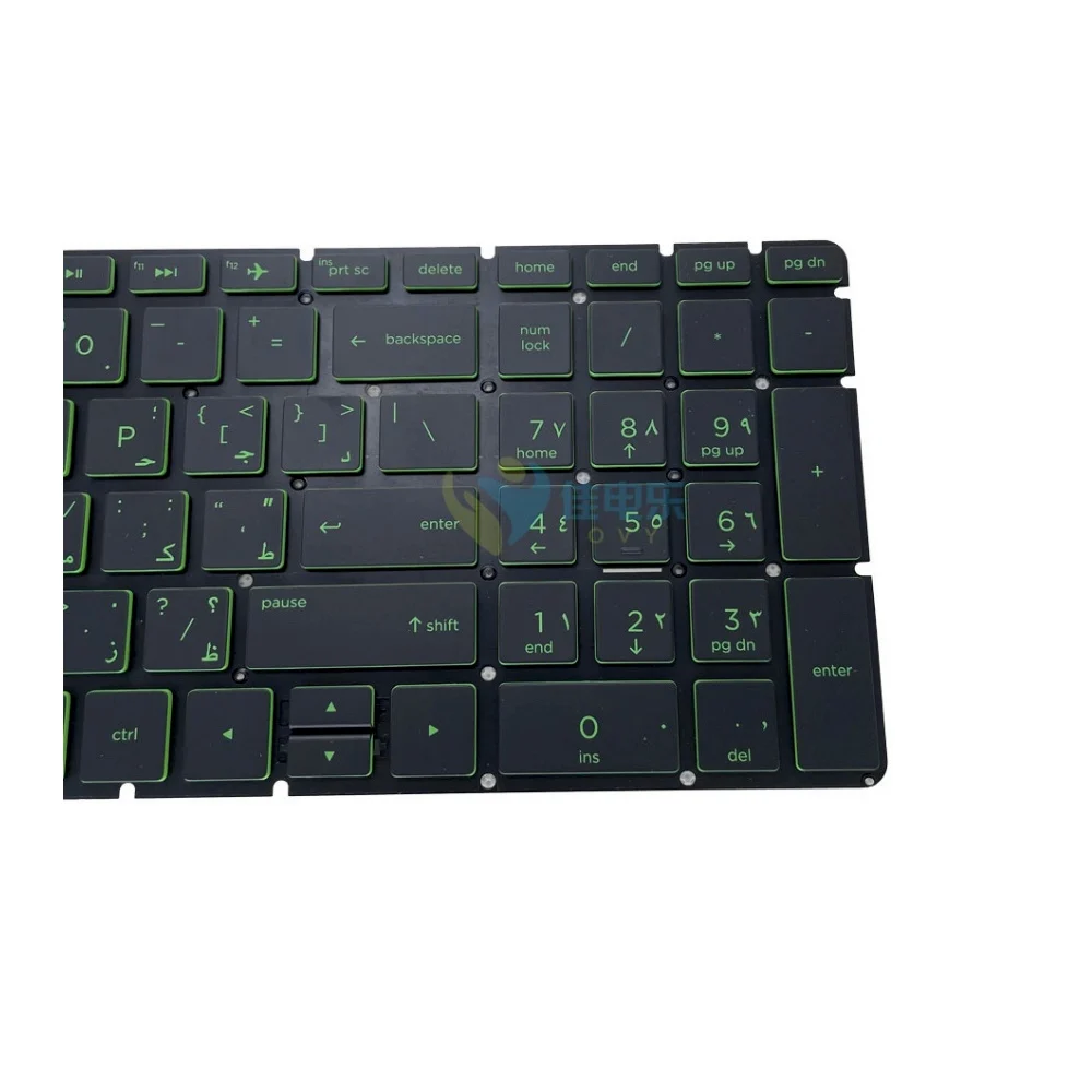 ovy backlight ar árabe backlit teclado para hp pavilion substituição teclados teclas verdes