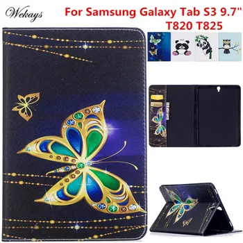 

Wekays sFor Samsung Tab S3 9.7" Cartoon Leather Tablet Case For Samsung Galaxy Tab S3 9.7 T820 T825 T825c T829 Tablet Cover Case