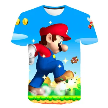 

New Harajuku style Classic Games Super Mario Boy and Girl T shirt Cartoon Mario Bros Mushroom Game 3D print T-shirts Hip Hop