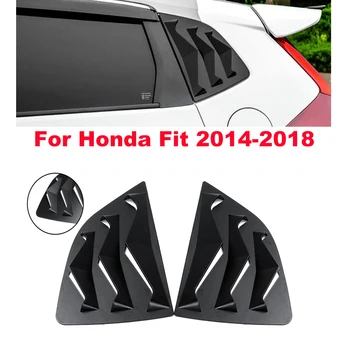 

ABS Carbon Fiber Rear Window Spoiler Side Window Louver Frame Window Sill Molding Trim Cover For Honda FIT 2014-2018