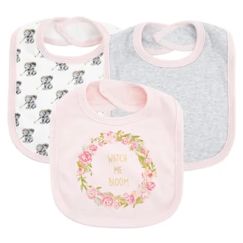 

3 Pack Newborn Baby Bibs Set Cotton Cute Pattern Baby Bibs for Girls