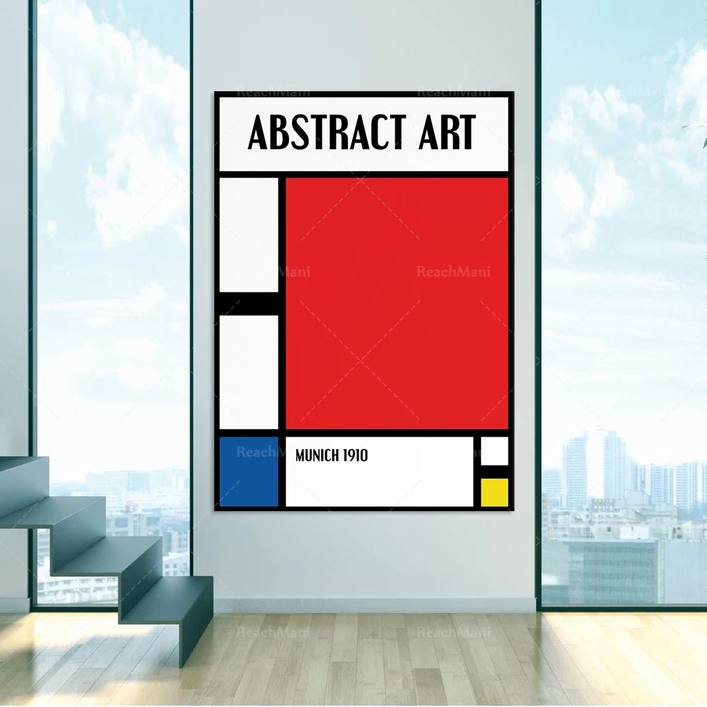 Poster Stampabile Di Arte Astratta-Poster Di Movimento Artistico-Piet Mondrian Stampabile Decorazione Di Arte Della Parete