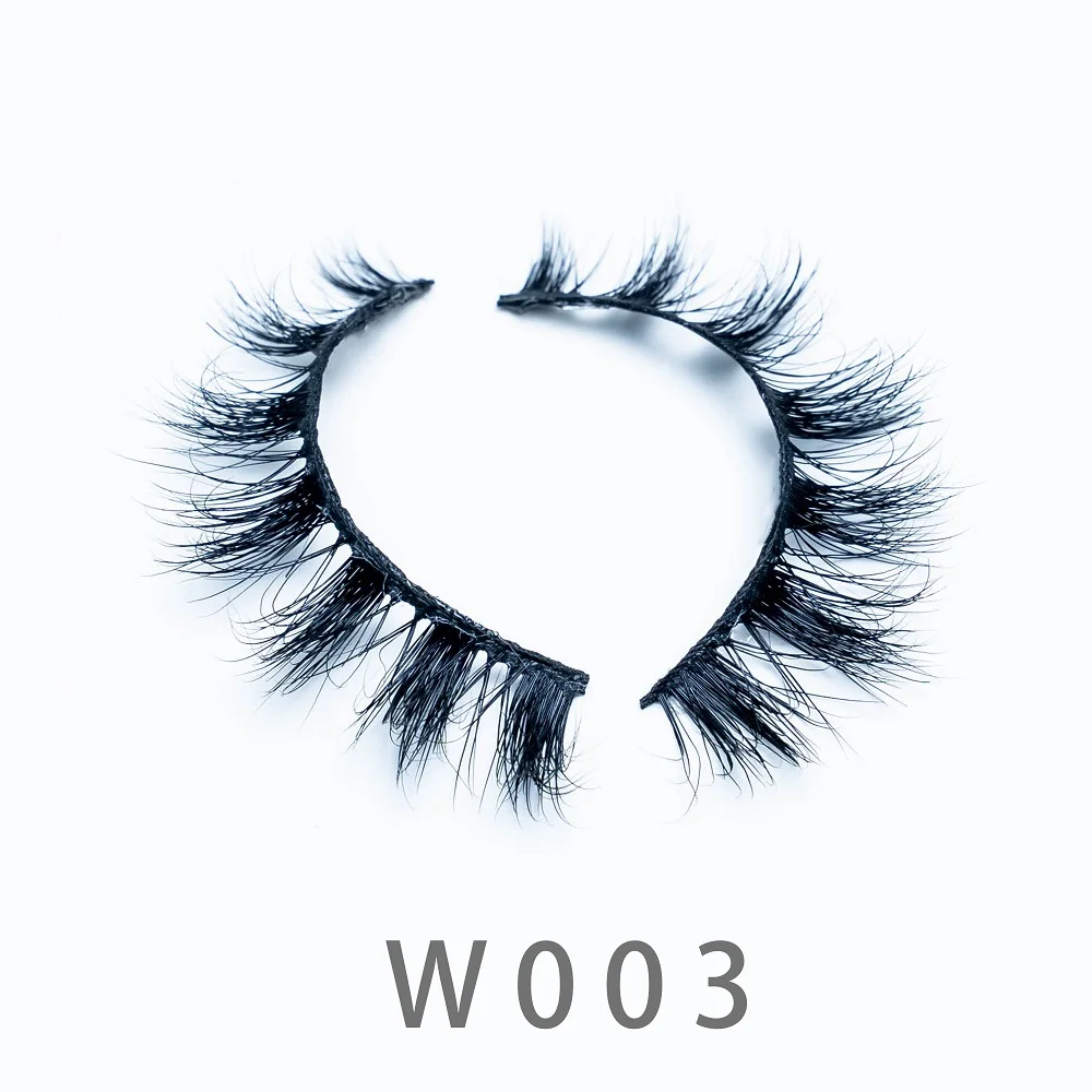 

10mm W03 3D Mink Strip Eye Lashes Fluffy Thick Cross Dramatic False Eyelashes Reusable Wispy Eyelash Extension Makeup Tools