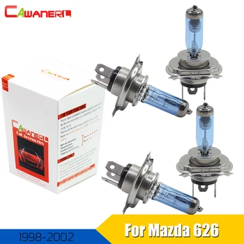 

Cawaner 4 Pieces H4 100W Car Halogen Bulb 4300K Warm White 12V Auto Light Headlight Hi/Lo Beam 12V For Mazda 626 1998-2002
