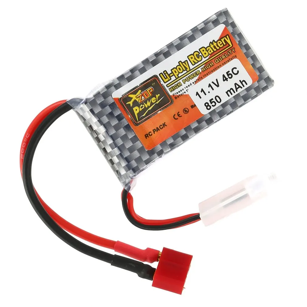 ZOP Мощность 850 мА/ч, 11,1 V/14,8 V 45C 3 S/4S Т-образный штекер перезаряжаемый lipo-аккумулятор Батарея для скоростного радиоуправляемого вертолета RC лодка