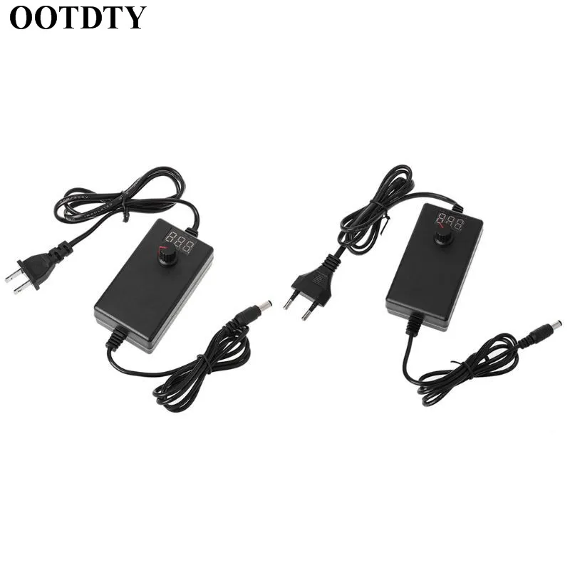 OOTDTY Регулируемый DC 3 V-12 V 2A Питание адаптер DC 9 V-24 V 1A с Напряжение Дисплей для Беспроводной маршрутизатор/модем DSL/сетевой концентратор