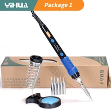 ESD Thermostatic Soldering Iron With Button Temperature Adjustable Digital Soldering Iron 220V 110V For Soldering YIHUA 928D