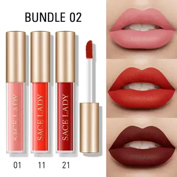 

3/6pcs Set Matte Lipstick Set Moisturizing Long Lasting Waterproof Matt Lip Tint Lip Glaze Lips Makeup Cosmetics TSLM1
