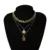Punk Multi Layered Pearl Choker Statement Pendant Necklace 12