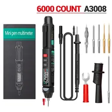 Multimètre numérique multifonction, stylo, testeur, voltmètre de comptage 6000, Ora contan pour Anti brûlure, 1 ensemble