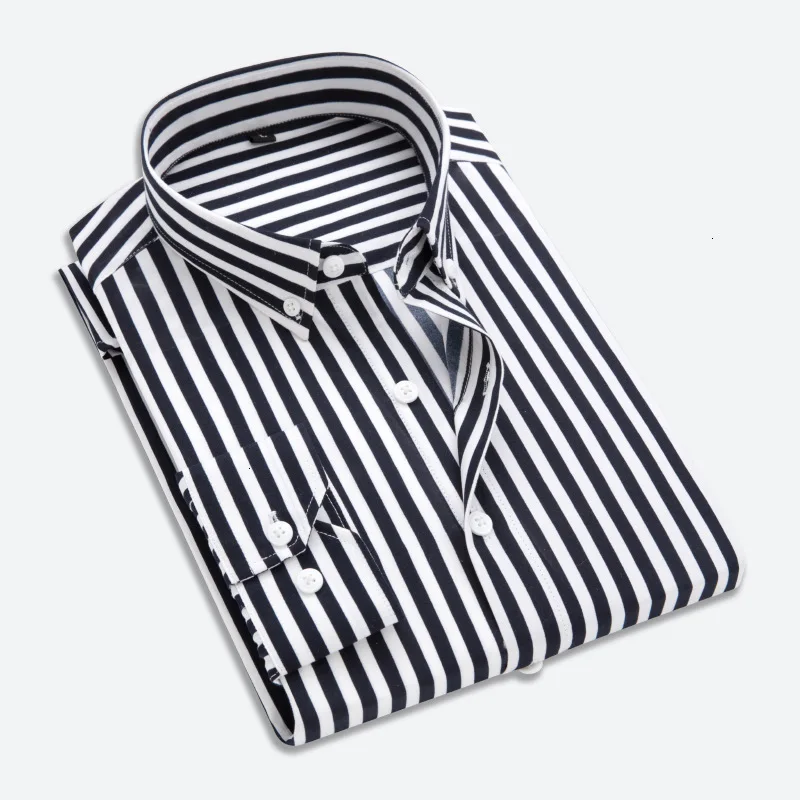 Shirt Men  Clothes Striped Long Sleeves Mens Dress Shirts Camisa Masculina Spring Summer Brand Casual Male Shirt Tops 5XL