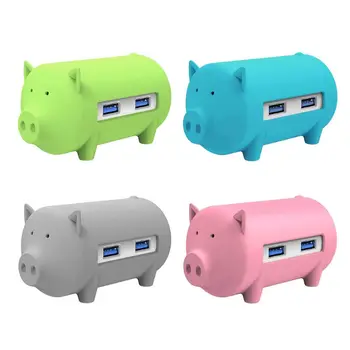 

ORICO Cute Pig 4 Ports USB 3.0 OTG Hub USB Splitter Support TF SD Card Reader for MacBook Air Laptop PC