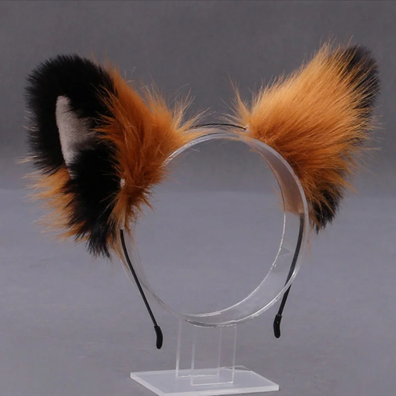 Cosplay Cute Cat Fox Fur Ear Hair Hoops Anime Lolita Hairband Fur Headbands Clip Women Girl Hair Accessories Ear Band
