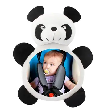 

Baby Car Mirror Panda Car Safety View Back Seat Mirror Baby Facing Rear Mirror Infant Care Square Safety Kids Monitor 21*28cm