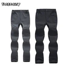 Facecozy мужские уличные зимние брюки для пеших прогулок водонепроницаемые флисовые брюки женские флисовые треккинговые брюки для кемпинга альпинизма лыжного спорта
