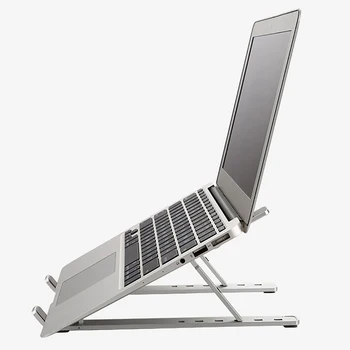 

Folding Notebook Stand Holder Mount Desktop Laptop Stand Height Adjustable Aluminum Laptop Riser Holder for MacBook Air Pro