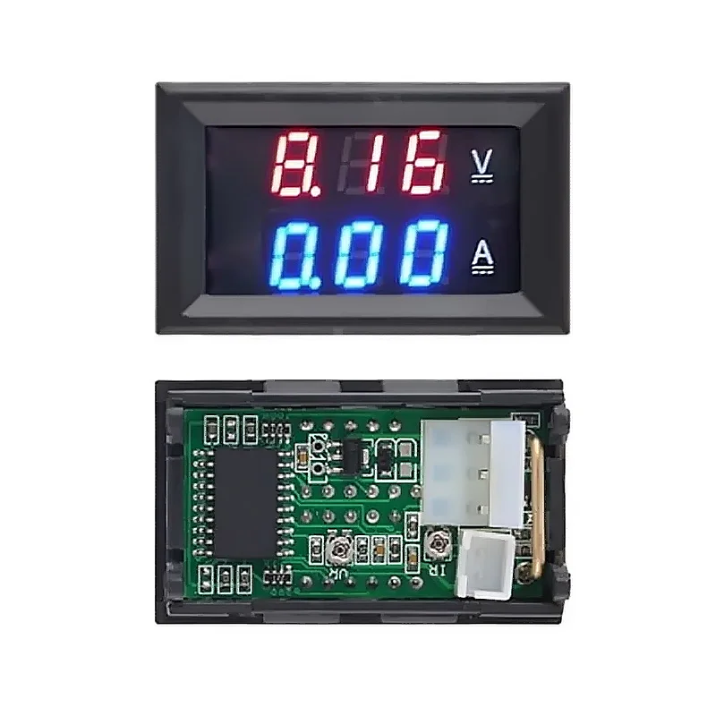 

DC Dual Display Panel Meter Volt Amp Meter DC Double Color Blue/Red LED Voltmeter Ammeter DC 0-100V 10A New Arrival