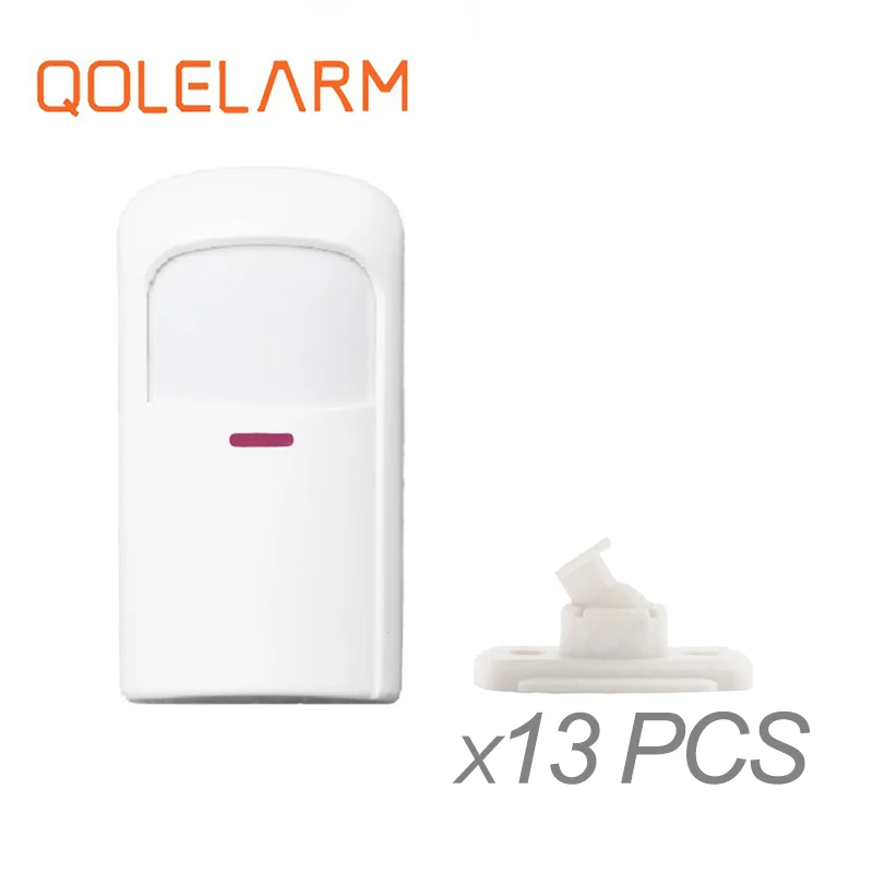 Qolelarm 6/13 шт. каждой партии 433 МГц Встроенная антенна Беспроводной движения инфракрасный детектор движения PIR Сенсор