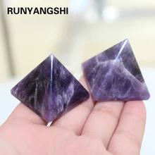 REunyangshi натуральный привлекательный Аметист пирамида из кристалла кварца ТОЧКА заживляющий камень в подарок