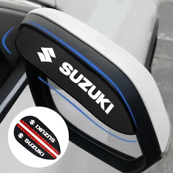

2Pcs Car Rearview Mirror Rainproof Eyebrow Rain Cover Flexible New Rubber Rain Blade For Suzuki Swift Jimny Swift Vitara Samurai