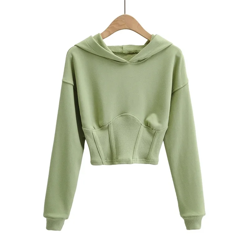 Cinched waist cropped hoodie Clearance