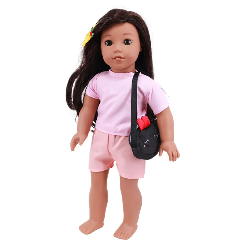Doll Accessories Plush Doll Accessories Doll Bag Toys Doll Backpack Messenger Bag For American 18Inch Doll