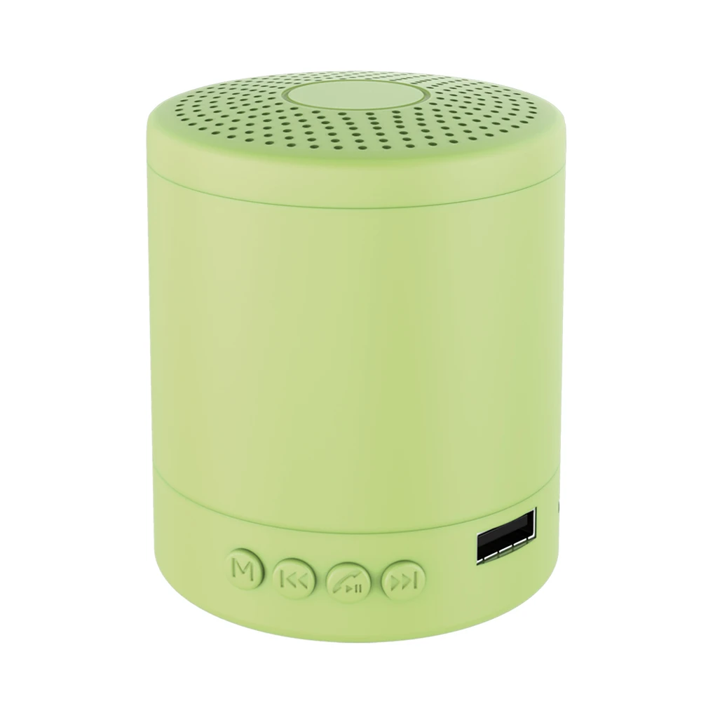 green Портативный динамик Macaron Bluetooth динамик s стерео беспроводной громкий динамик мини Колонка музыка бас 5 Вт открытый динамик водонепроницаемый - Цвет: green
