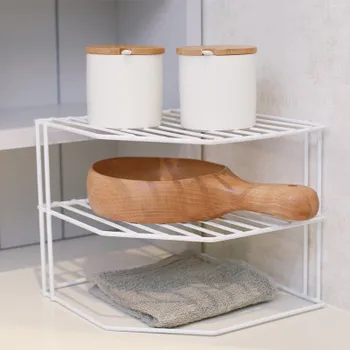 

Wrought Iron Finishing Rack Multi-layer Spice Shelves Countertop Floor Seasoning Shelf Storage Rack Bathroom Kitchen Organizer