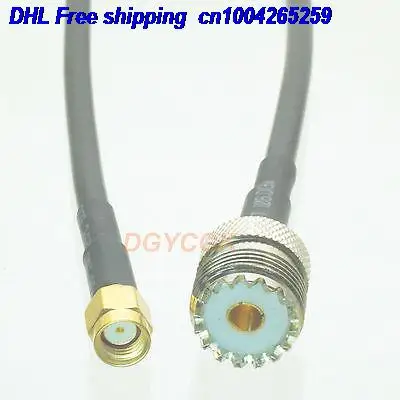 DHL 50 шт. RPSMA Мужской Разъем для SO239 UHF прямой разъем типа "Джек" RG58 джемпер pigtail 2" кабель 22j