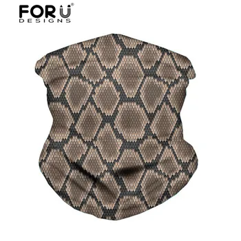 

FORUDESIGNS Snakeskin Python Skin Print Unisex Scarf Multifunction Muslim Hijab Windproof Bandana Female Quick-Drying Headwear