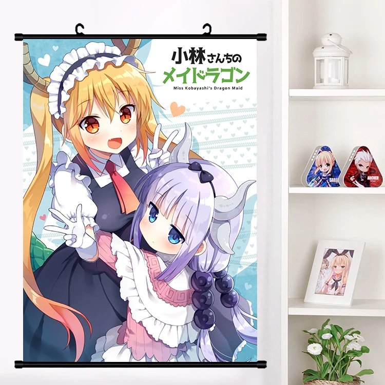 Аниме Miss Kobayashi's Dragon Maid Kobayashi настенный свиток плакат Настенные подвесные