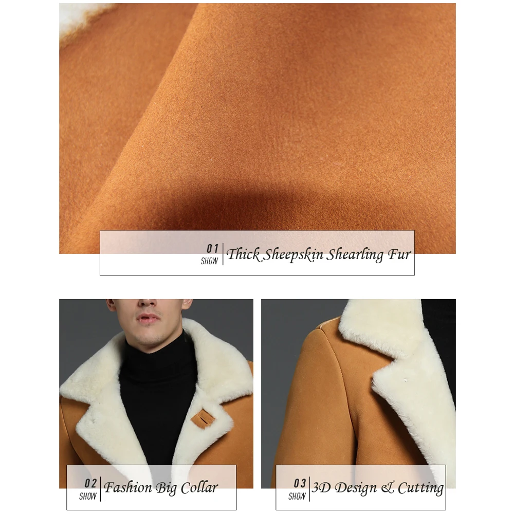 X-Long Подлинная куртка из короткой овечьей шерсти подкладка из натурального меха овечья кожа пальто Мужская зимняя теплая куртка мужская меховая Красивая длинная куртка
