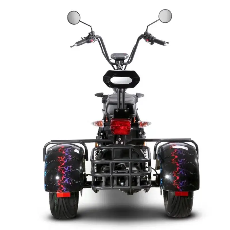 1500w 60v 20ah/40ah Электрический 3 колеса с большими шинами трехколесный велосипед Европе мотоциклы электрических скутеров Citycoco Электрический скутер