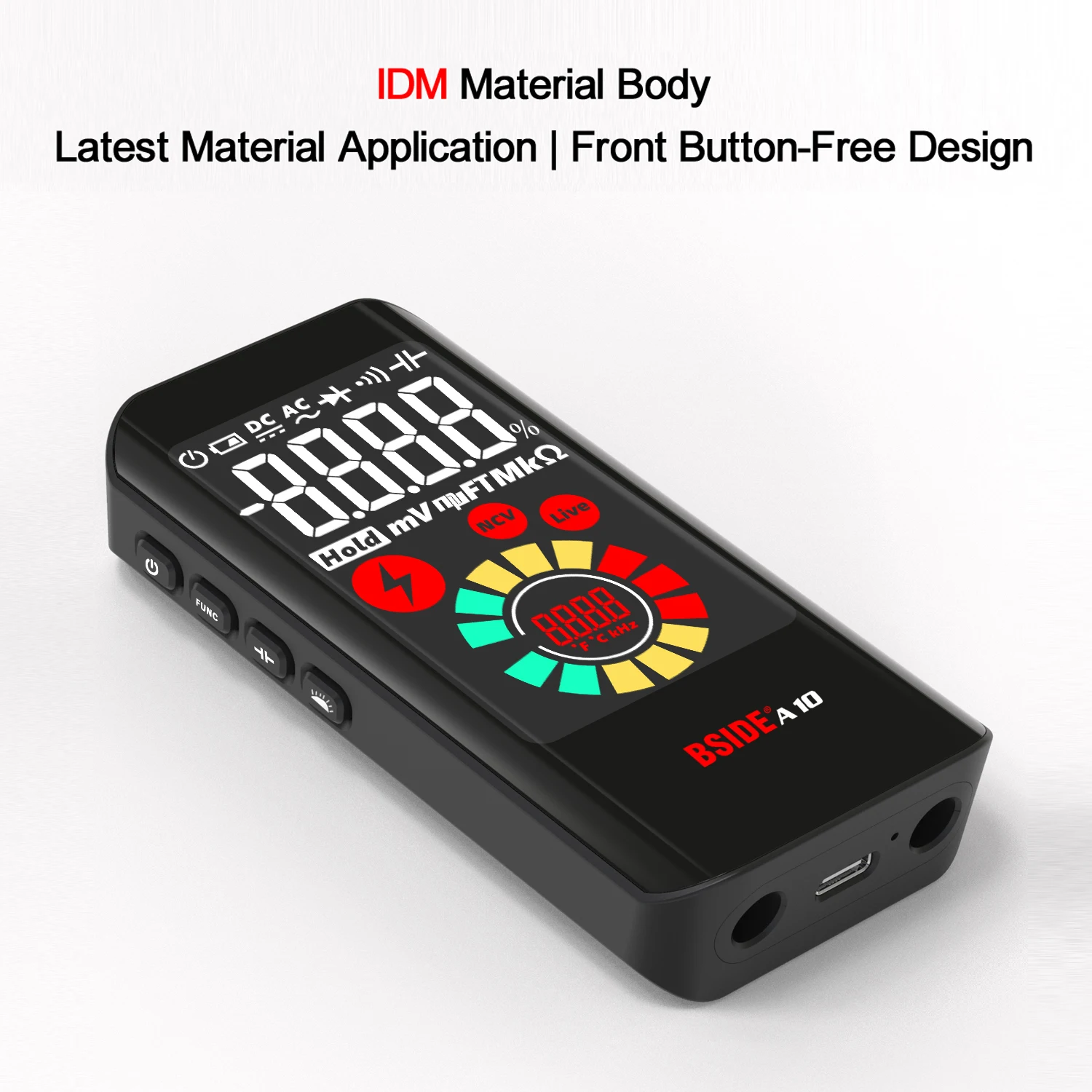 BSIDE. Handheld Voltage Tester Digital Multimeter True RMS DC AC Voltage Capacitance Ohmic Diode NCV Hz Multifunction Tester