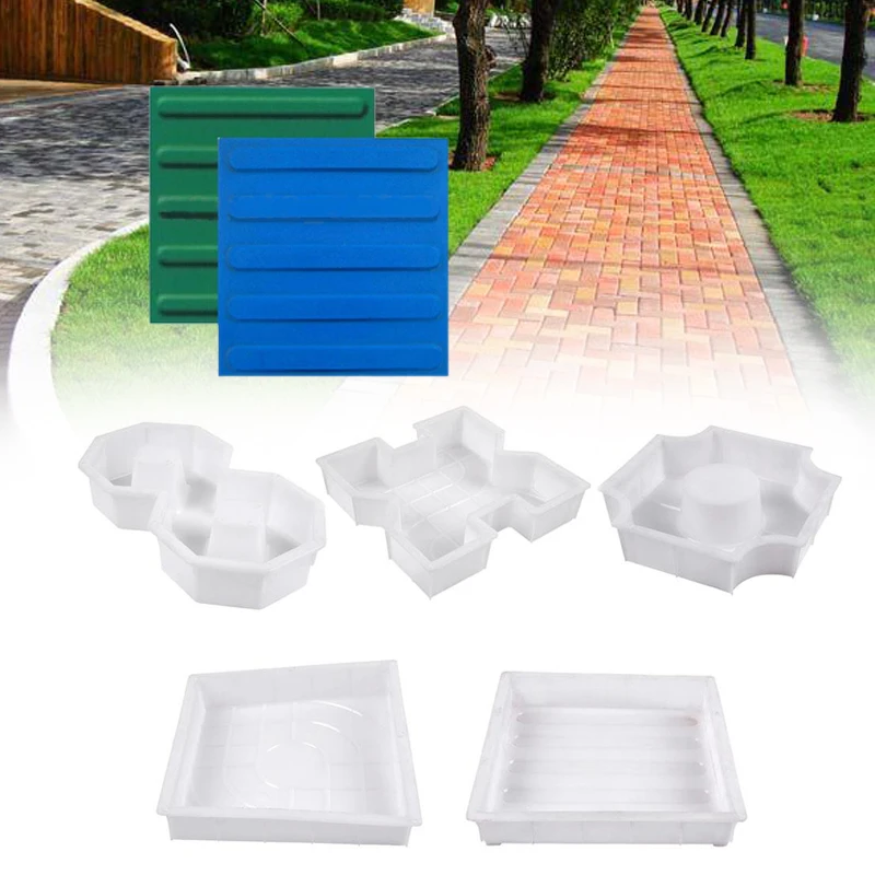 Brick Mold Paths Plastic Pattern Stone Maker Matrix Garden Sturdy Colorful Colorful Concrete Square Circle Pavement Stepping