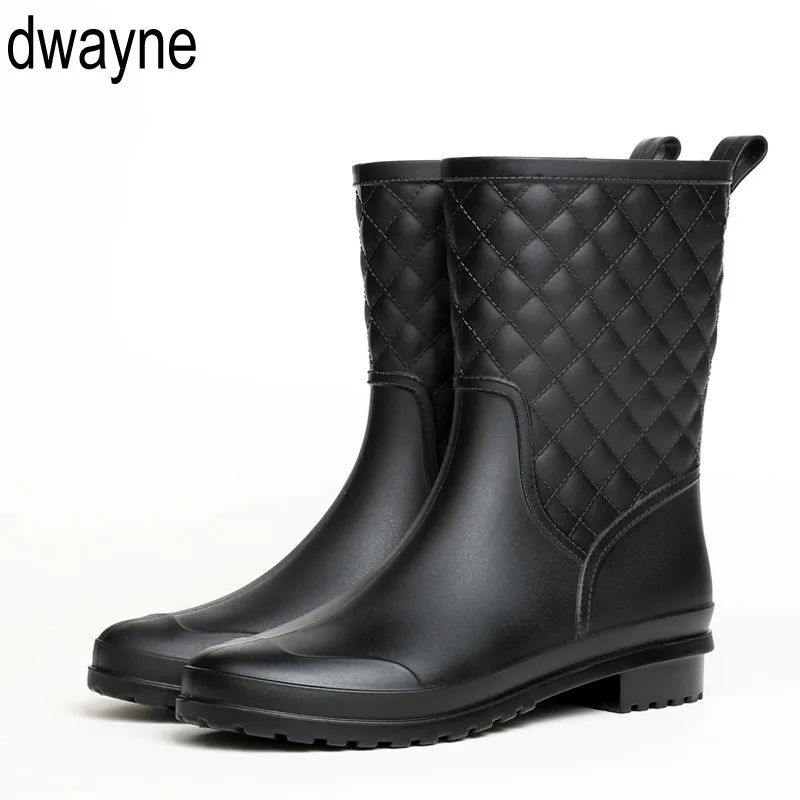 Women boots brand design Boots Rain Boot Shoes Woman Solid Rubber
Waterproof Flats Fashion Shoes 2019 ghn7
