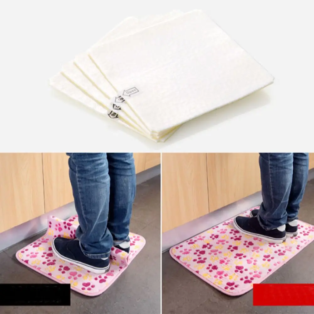 Lot De 4 Pinces à Tapis Antidérapantes - Adhésif Réutilisable Pour Sols Carrelés, Bois Et Stratifié | Noir