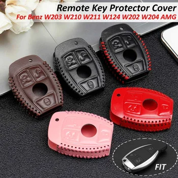 

Polyurethane Car Key Case Cover Remote Key Protector Bag For Mercedes for Benz W203 W210 W211 W124 W202 W204 for AMG