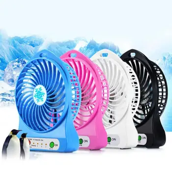 

Portable Outdoor LED Light Fan Air Cooler Mini Desk Li-ion Charger by USB 800mAh Fan Powered With USB Battery X4Y9